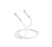 Câble USB-C/USB-C 2.0 Male/Male - 25W - Longueur 1M - Blanc - en sachet