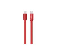 Câble USB-C / USB-C plat 1 m - rouge intense