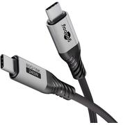 Câble USB-C™, USB4™ version 2.0, 1,5 m, noir argent 74776
