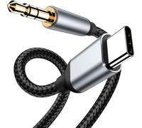 Câble USB C vers 3.5mm Jack 1M, aux USB C 3,5mm Prise Jack Audio Adaptateur | Type C Auxiliaire Adaptateur Jack Stéréo Voiture pour iPhone 17 16 15, Galaxy S23/S22/S21/Note 20, Huawei P40/P30,Pad Pro