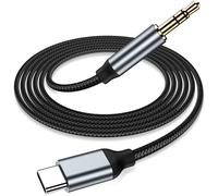 Câble USB C vers 3.5mm Jack 2M, Audio Cable USB C Jack Voiture Auxiliaire, Adaptateur pour iPhone 17 16 15 série, pour Samsung Galaxy S23/S22/S21/Note 10, Huawei P40/P30, Home/Car Stéréo etc