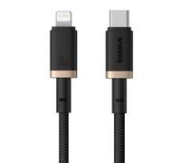 Câble USB-C Vers 8 Pin pour Charge Rapide 20 W en Nylon Tressé Résistant Noir YONIS