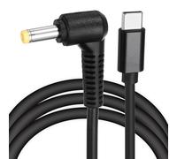 Câble USB C vers DC PD pour charge rapide 4.9FT 65W/20V 2.5mmx0.7mm (Noir)