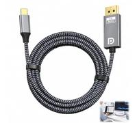 Câble USB C vers DisplayPort 1.4 Compatible Thunderbolt 5 4 3 et USB C DP Alt Mode, Câble USB C Displayport Bidirectionnel 1,8 m 8K@60Hz Vidéo Audio Haute Résolution pour PC Portable Carte Graphique
