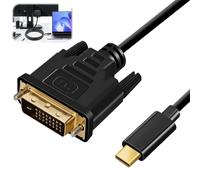 Câble USB C vers DVI 1.8 m Câble USB Type C Thunderbolt vers DVI 4K@30Hz | Compatible avec Moniteur TV Projecteur MacBook Pro Surface Book Dell Pixelbook Samsung Galaxy Plug and Play