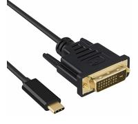 Câble USB-C vers DVI - Câble Thunderbolt vers DVI 4K @ 30 Hz, USB Type-C vers DVI femelle, compatible MacBook Pro 2017-2020, Surface Book 2, Dell XPS 13, Galaxy S10-1 mètre