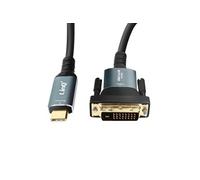 Câble USB-C vers DVI Full HD 1080p Plug and Play Longueur 1.8m Gris