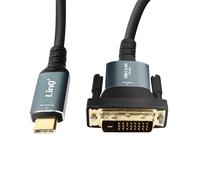 Câble USB-C vers DVI Full HD 1080p Plug and Play Longueur 1.8m LinQ Gris