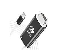 Câble USB C Vers FHD 4K For Switch 2,MacBook,iPad. Câble De Conversion Du Commutateur À L'écran TV, Prise En Charge De La Charge Rapide 100WPD(Black White)