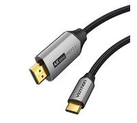 Câble USB C vers HDMI 0,9 m 4K @ 60 Hz, VENTION USB Type C vers HDMI, câble tressé Thunderbolt 3 HDCP 2.2, compatible avec iPad, MacBook Pro/Air, iMac Galaxy S20 S10, Surface Book 2 TV et plus encore