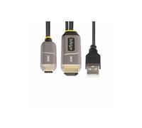 StarTech.com 50ft (15.2m) USB-C to HDMI 2.0 Active Optical Cable, 4K 60Hz - Câble HDMI - 24 pin USB-C mâle pour HDMI, USB (alimentation uniquement) mâle - 15.2 m - blindé/fibre optique - noir -...
