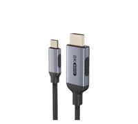 Câble USB-C vers HDMI 2.1 8K 60 Hz 4K 120 Hz Type-C, adaptateur convertisseur compatible HDMI for ordinateur portable Thunderbolt 3/4, TV(8k 60hz,1m)