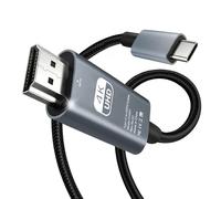 Cable USB C vers HDMI 2M, Câble USB Type C vers HDMI 4K UHD, Thunderbolt 4/3 vers HDMI Compatible avec iPhone 17/16/15, MacBook Pro/Air, iMac, iPad, Galaxy S25/S24/S23, Surface, Dell, HP