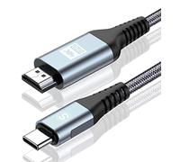 Câble USB C vers HDMI 4K 0.8M,Câble USB Type C vers HDMI, Nylon Cable HDMI USB C pour Pad Pro 2020, MacBook Pro/Air, Samsung S20