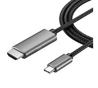Câble USB-C vers HDMI 4K 2 mètres, câble USB C vers HDMI, UHD 4K / 30Hz, câble adaptateur USB Type C vers HDMI, 2 mètres