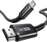 Câble Usb C Vers Hdmi 4K 3M, Cable Usb Type C Hdmi 4K Uhd (Pour Thunderbolt 3) Pour Macbook Pro 2018/2017, Ipad Pro 2018/Air 2020, Samsung Galaxy S20/S10, Surface Book 2, Huawei P40 Noir