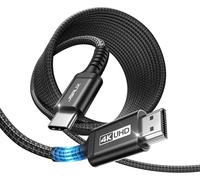 Câble USB C vers HDMI 4K 5M,Cable USB Type C HDMI 4K UHD (Compatible Thunderbolt 3) pour MacBook Pro 2018/2017,iPad Pro 2018/Air 2020,Samsung Galaxy S20/S10,Surface Book 2,Huawei P40 Noir