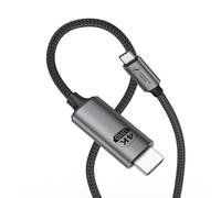 Câble USB C vers HDMI 4K @ 60 Hz 1440p @ 120 Hz 1080p @ 240 Hz Type C Thunderbolt 5 4 3 vers HDMI 2.0 HDR Adaptateur compatible avec iPhone 16 15 MacBook Pro Air Mac Mini, iMac iPad Galaxy S25 Ultra