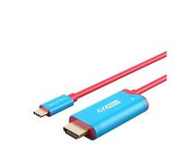 Câble USB-C vers HDMI 4K 60 Hz CABLETIME, adaptateur PD 100 W, compatible Switch, OLED 2/1 for PS4/5(Blue)