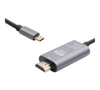 Câble USB C vers HDMI 4K@60Hz 2m pour le travail, les jeux et le streaming, compatible avec macbook Pro/Air, iPad Pro, Dell XPS, Surface, Galaxy S23, iPhone 16/15 Pro Max