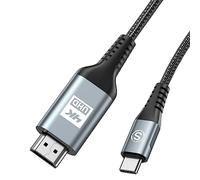 Câble USB C vers HDMI 4K 6M, Cable USB Type-C vers HDMI Thunderbolt 3/4 Compatible avec iPhone 16 15 Pro Max Galaxy S25 S24 S23 S22 S21 MacBook Pro/Air iPad Pro/Air Huawei, iMac,Dell XPS, Surface