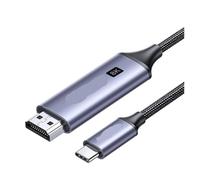 Câble USB C Vers HDMI 4K 8K (8K/60 Hz, 4K/120 Hz) Compatible Avec MacBook Pro, IMac, IPad, Compatible for Samsung Galaxy, 2.1(Metal Grey 8K,3m)
