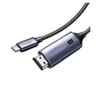 Câble USB C Vers HDMI 4K 8K (8K/60 Hz, 4K/120 Hz) Compatible Avec MacBook Pro, IMac, IPad, Compatible for Samsung Galaxy, 2.1(Metal Grey 8K,1m)