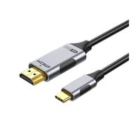 Câble USB-C vers HDMI (4K à 60 Hz) 1 m, adaptateur Type-C vers HDMI, Thunderbolt 4/3 vers HDMI, compatible avec iPhone 16 Pro(4K60HZ,1m)