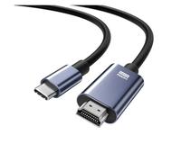 Câble USB-C Vers HDMI 4K, Compatible Thunderbolt 4/3, 2K À 120 Hz, IPhone 15, MacBook Air, IPad Et XPS 17.(C to HDMI 4K60Hz,1m)