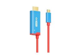 Câble USB-C Vers HDMI Compatible CABLETIME/Nintendo - 4K 60 Hz HDR PD 100 W For Switch 1/2/OLED, PS4/5, Ordinateurs Portables(Blue)