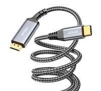 Câble USB C vers HDMI de 3 m, adaptateur 4K @ 60 Hz de type C vers HDMI [nylon tressé + plaqué or], compatible Thunderbolt 3/4 pour iPhone 17/16/15, MacBook Pro/Air, iPad Pro, Surface Pro, Pixel Book