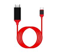 Câble USB-C Vers HDMI For La Maison Et Le Bureau : Convertisseur Compatible HDMI, Câble TV HD 1080p De 1,8 M, Compatible Avec Les Téléphones Samsung/Galaxy Et Android.