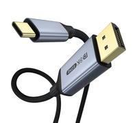 Câble USB C vers HDMI [Jusqu'à 4K, Câble Tressé] Adaptateur Cable USB Type-C vers HDMI Thunderbolt 3/4 Compatible pour iPhone15 Série MacBook Pro Air iPad Pro Air iMac S23 XPS 17 Huawei (2m)