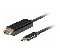 Lanberg Câble USB-C vers HDMI mâle/mâle 4K 60Hz 0,5 m Noir
