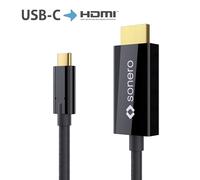 Câble USB-C Vers HDMI - Mode Alt - 4K60 - USB 3.1 - 2,00m - Noir