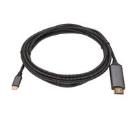 Câble USB-C vers interface multimédia HD, alimentation 240 W, charge rapide pour MacBook Pro, Samsung S24, Pixel, gaine en nylon tressé, boîtier