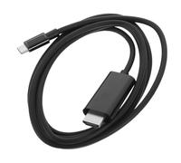 Câble USB-c vers Interface Vidéo pour Projection D’écran Télévision 1,8m | Noir, Plastique et Tpu, Connexion Stable pour Smartphone Type-c, Usage Multimédia et Gaming
