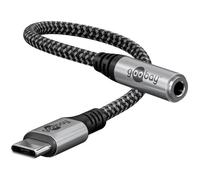 Câble USB-C vers Jack 3.5 mm - Goobay - 1.5 m - Noir/Gris - USB-C 3.0 - Transmission audio stable