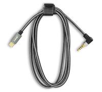 Câble USB-C vers Jack 3.5mm 4 Broches Mâle Connecteur Coudé Nylon 1.5m LinQ Gris
