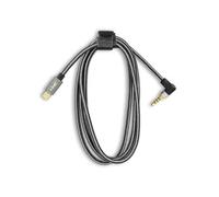 Câble USB-C vers Jack 3.5mm 4 Broches Mâle Connecteur Coudé Nylon 1.5m Noir