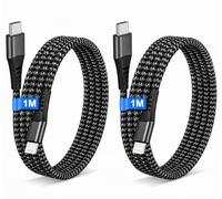 Câble USB C vers Lightning 1M-Lot de 2,[Certifié MFi] Cable iPhone Charge Rapide USB-C lightning Nylon Cable Lightning USB C cable Chargeur iPhone pour Apple Phone 14 13 12 11 Pro Max/XS/XR/8/7/SE,Pad