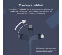 Câble Usb-C Vers Lightning Boostcharge Flex En Silicone (3 M), Certifié Mfi (20 W), Recharge Power Delivery Pour Iphone 14/14 Plus, 13, 12, Pro, Max, Mini, Se, Ipad, Etc. (Bleu)