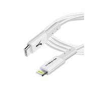 Câble USB-C vers Lightning Charge Rapide 3A Charge Synchro 1.5m Blanc
