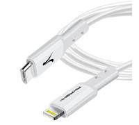 Cable 3 Metres Renforce Usb Type-C Vers Lightning Blanc