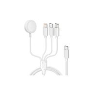 Câble USB-C vers Lightning, micro-USB, USB-C et Chargeur Magnétique 2A Blanc