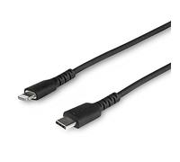 StarTech.com Câble USB-C vers Lightning Noir Robuste 1m - Câble de Charge/Synchronistation USB Type C vers Lightning Fibre Aramide - iPad/iPhone 12 Certifié Apple MFi