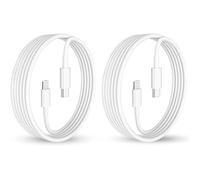 Câble USB-C vers Lightning - STRAßE TECH - Lot 2 2M - Certifié Apple MFi - Charge rapide - Blanc