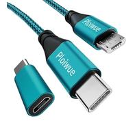 Câble USB C vers micro USB 3 m - Adaptateur micro USB vers USB C - Compatible avec tablette Samsung Galaxy S20/S9/S9+/S10, S7/S5/J3/J5/J7 Huawei, HTC, LG