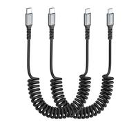 Cable USB C vers micro USB 60cm 2 pack,Câble USB C à Micro Charge rapide | court 30cm-60cm rétractable usb c à micro usb câble voiture charge rapide,support CarPlay,Android Auto.
