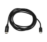 Câble USB-C vers Micro USB de 2 m - Cordon USB Type-C vers Micro-B - Câble de charge compatible Thunderbolt 3 - M/M - USB 2.0 - Câble USB - 24 pin